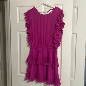 Magenta ruffle Dress, size L